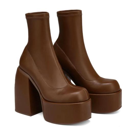 Bruine enkellaarsjes met blokhak dames vrouwen lage laarzen, Kleding | Dames, Schoenen, Nieuw, Lage of Enkellaarzen, Bruin, Verzenden