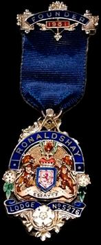 ZILVEREN ZELDZAME MASONIC ( vrijmetselaars) MEDAILLE  1930, Antiek en Kunst, Ophalen of Verzenden