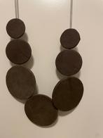 Ketting lang bruin, Sieraden, Tassen en Uiterlijk, Kettingen, Verzenden, Zo goed als nieuw, Bruin, Overige materialen