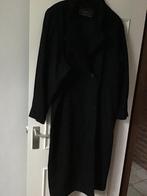 Lange zwarte jas. Wol. Maat 44, Ophalen of Verzenden, Zo goed als nieuw, Maat 42/44 (L), Zwart