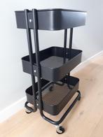 RÅSKOG zwart roltafel, Huis en Inrichting, Ophalen, Gebruikt