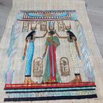 Egyptische PapyrVintageus schilderij van Cleopatra handgesch, Ophalen of Verzenden