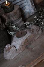 Prachtige oude poerkandelaar., Www.jufbrocante.nl, Www.jufbrocante.nl, Nieuw, Ophalen of Verzenden