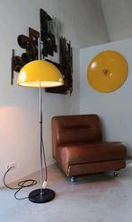 Vintage Metalen Mushroom Vloerlamp 1970's, Ophalen, Gebruikt, Mid Century Modern Design, Metaal