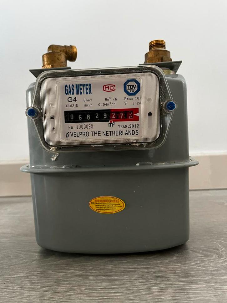 Gasmeter G4, Doe-het-zelf en Verbouw, Sanitair, Gebruikt, Overige typen, Koper, Ophalen of Verzenden