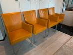 Bert Plantagie eettafel stoelen (4), Ophalen, Gebruikt, Overige kleuren, Leer