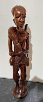 Antieke handgesneden houtenbeeld “de jager”, Ophalen of Verzenden