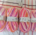 4 bollen wol rose gemêleerd (royal batik), Hobby en Vrije tijd, Ophalen of Verzenden, Nieuw, Breien of Haken, Wol of Garen