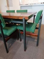 Vintage design eettafel met 6 stoelen: Alfred Hendrickx, Gebruikt, Ophalen of Verzenden