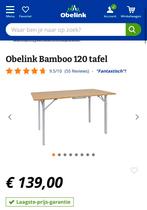 Obelink Bamboo 120 tafel, Ophalen, Zo goed als nieuw, Campingtafel