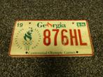 Kentekenplaat licenseplate Georgia Olympic Games USA, Verzenden, Gebruikt, Auto's