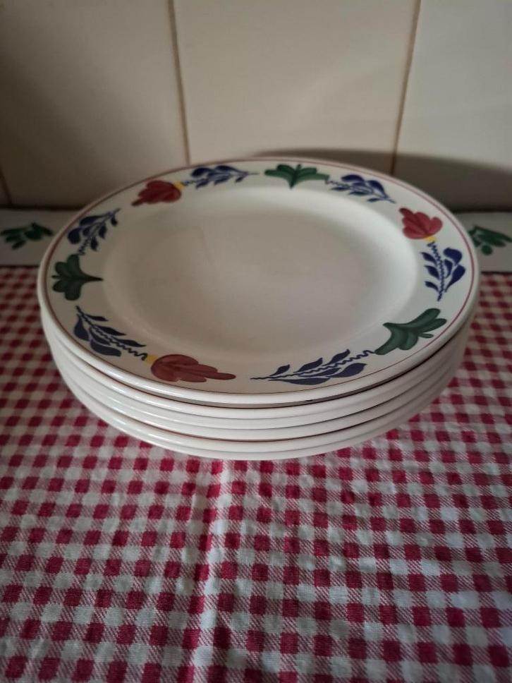 Boerenbont 6 diepe borden, Huis en Inrichting, Keuken | Servies, Nieuw, Bord(en), Boerenbont, Aardewerk, Ophalen of Verzenden