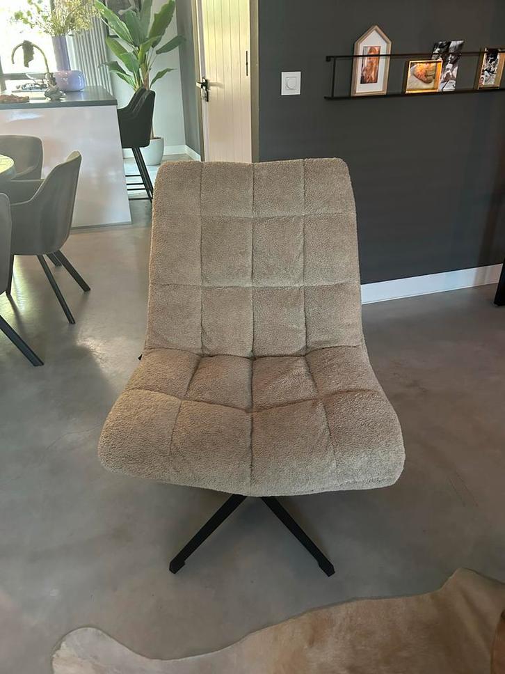 Teddy fauteuil - Draaibaar - Zo goed als nieuw!, Huis en Inrichting, Stoelen, Zo goed als nieuw, Eén, Metaal, Bruin, Ophalen
