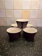 HEMA schaaltjes diep paarse - diameter 10 cm, Gebruikt, Porselein of Keramiek, Schaal, Rond
