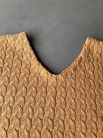 Caramel gebreide spencer met kabels, maat L, Verzenden, Zo goed als nieuw, Maat 42/44 (L), Bruin