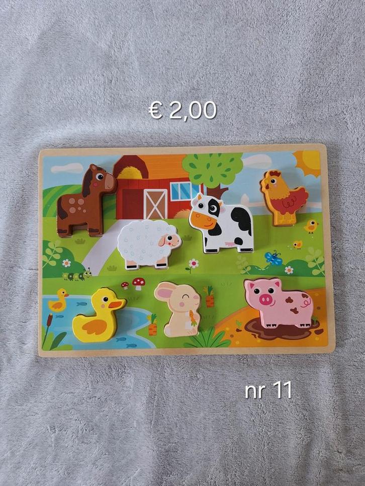 Diverse puzzels hout tbv goed doel, Kinderen en Baby's, Speelgoed | Houten speelgoed, Gebruikt, Ophalen of Verzenden