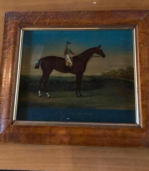 Vintage schilderij engelse gravure renpaard, Antiek en Kunst, Kunst | Etsen en Gravures, Ophalen of Verzenden