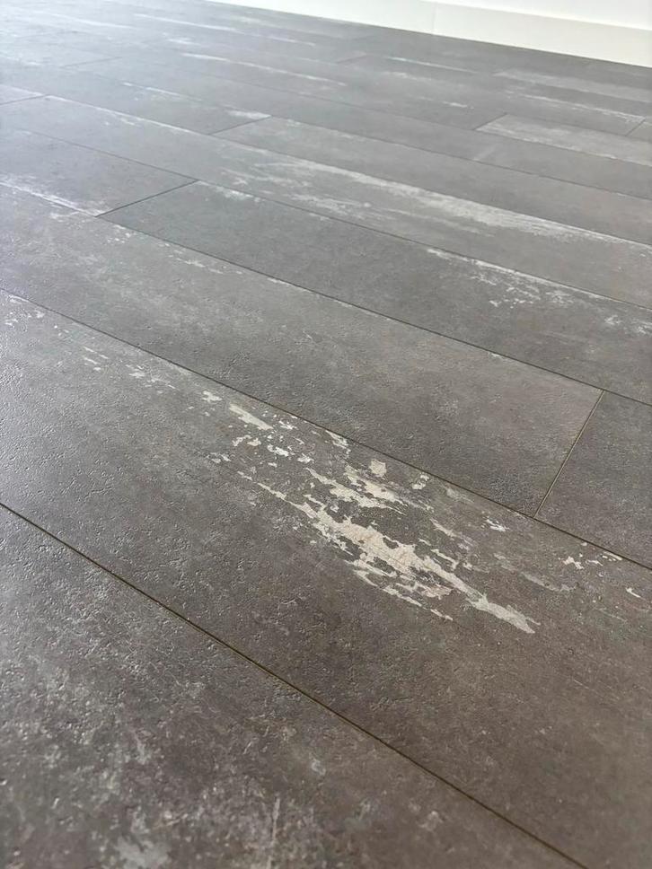 PVC vloer met geïntegreerde kurkonderlaag, Doe-het-zelf en Verbouw, Vloerdelen en Plavuizen, Gebruikt, Laminaat, Kunststof, 150 cm of meer