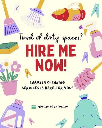 Laryssa Schoonmaker/Cleaner  beschikbaar voor biedingen