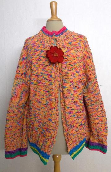 Vrolijke kleuren handgemaakt leuk vest! XL beschikbaar voor biedingen