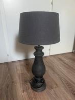 Landelijke lamp houten voet grijs, Ophalen, Zo goed als nieuw, 50 tot 75 cm