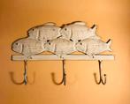 Metalen kapstokje met vijf vissen erop, Ophalen of Verzenden, Metaal, Wandkapstok, Minder dan 100 cm