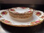 Royal Albert "Old country rose" taart plateau + 6 bordjes, Ophalen
