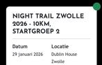 Startbewijs 10km night trail YUMARACE Zwolle, Ophalen of Verzenden, Nieuw