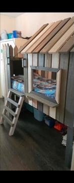 Unieke Steigerhouten boomhut bed, Ophalen of Verzenden, Zo goed als nieuw