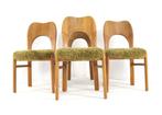 set 4 eiken stoelen eetkamerstoelen vintage Deens, Hout, Verzenden, -, Zo goed als nieuw