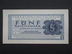 5 Reichsmark 1944 Duitsland Wehrmacht WW2 (02) UNC, Verzamelen, Militaria | Tweede Wereldoorlog, Verzenden, Landmacht, Duitsland
