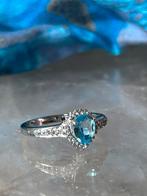 Topaas swiss blue beschermt geluk welvaart succes eyecatcher, Sieraden, Tassen en Uiterlijk, Ringen, Blauw, Nieuw, Ophalen of Verzenden