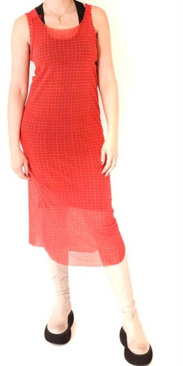 Nieuwe rode transparante jurk Rundholz