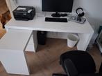 Te koop malm bureau met uitrekbaar blad, Huis en Inrichting, Ophalen, Gebruikt, Bureau