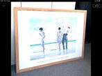 Grote afbeelding strand zee Jack Vettriano 125 x 95 cm, Ophalen, Schilderij, 75 cm of meer