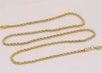 Twisted 18K goud verguld ketting lengte 74 cm, Nieuw, Goud, Overige materialen, Ophalen of Verzenden