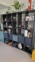 Ikea vakkenkast, Huis en Inrichting, Ophalen, Zwartbruin met houtnerf zichtbaar, 150 tot 200 cm, Zo goed als nieuw