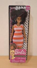 Barbie Fashionistas curvy Bold Stripes nr. 105 uit 2018 NRFB, Verzamelen, Poppen, Verzenden, Nieuw, Fashion Doll