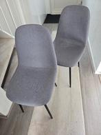 2 Grijze stoelen - Rookvrij & Dierenvrij, Ophalen, Twee, Zo goed als nieuw, Stof
