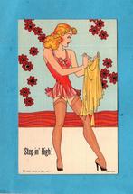 " Step-in' High ! " oude PinUp kaart met sexy dame  M636, Verzamelen, Ophalen of Verzenden, 1940 tot 1960, Ongelopen, Overige thema's