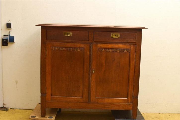 Houten Landelijke dressoir 45374, Huis en Inrichting, Kasten | Dressoirs, Gebruikt, 100 tot 150 cm, 25 tot 50 cm, Ophalen of Verzenden