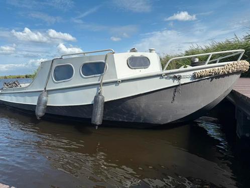 Stoere vlet te koop. Vaart 11 km per uur., Watersport en Boten, Motorboten en Motorjachten, Gebruikt, Staal, 6 tot 9 meter, Benzine
