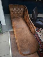 Chaise Longue Kunstleer Bruin - Nieuwstaat!, Ophalen of Verzenden, Zo goed als nieuw, Eenpersoons, Klassiek