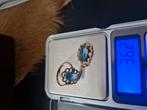 Ring en kettinghanger met edelsteen 9 karaat, Sieraden, Tassen en Uiterlijk, Ringen, Ophalen of Verzenden, Zo goed als nieuw, 17 tot 18