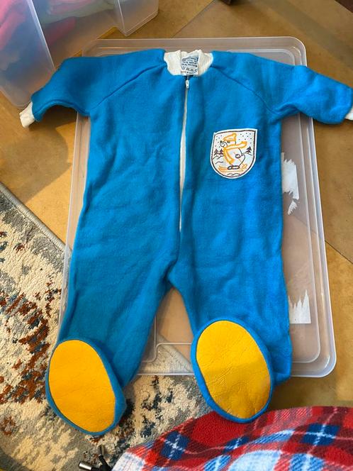 Vintage jaren 70 pyjama pakje maat 80 blauw, Kinderen en Baby's, Babykleding | Maat 80, Gebruikt, Jongetje of Meisje, Pakje, Ophalen of Verzenden