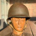 Originele Amerikaanse Fixed bail M1 helm, cpl, 1943, US, Ophalen of Verzenden, Landmacht, Amerika, Helm of Baret