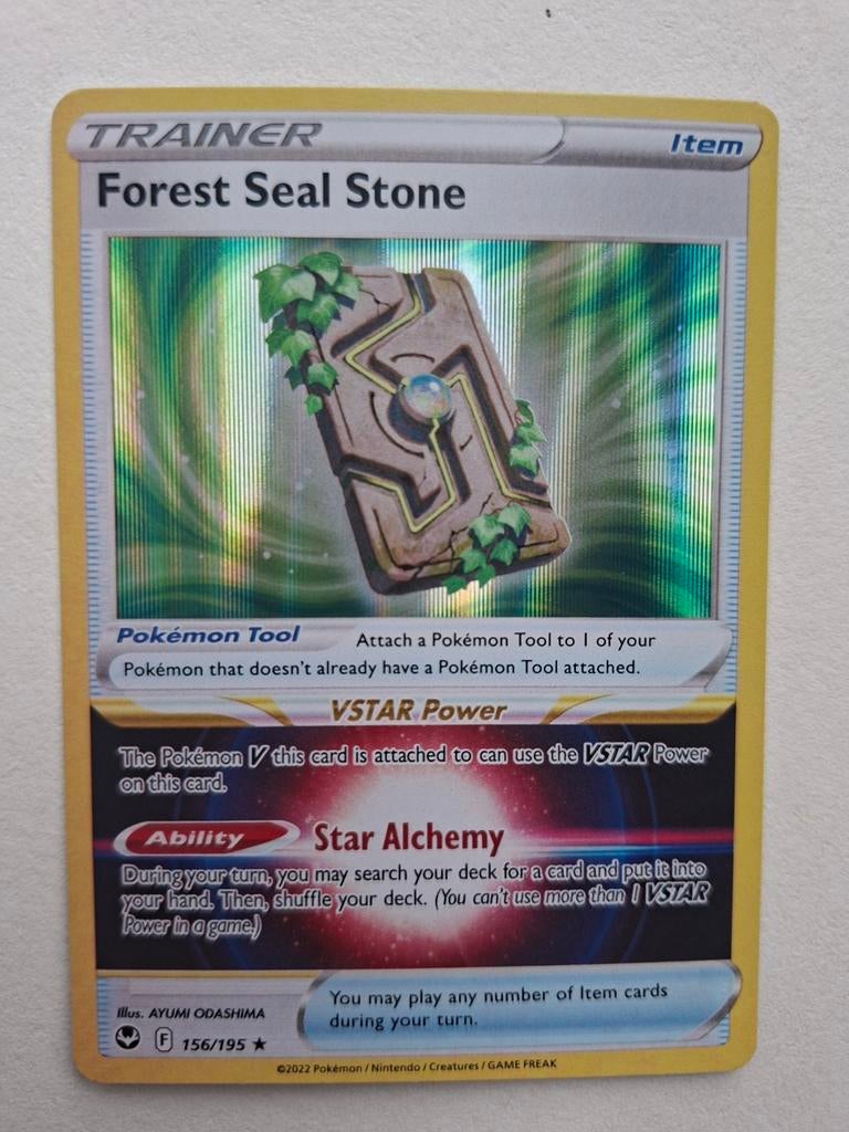 Pokemon - Forest Seal Stone - 156/195, Ophalen of Verzenden, Zo goed als nieuw, Losse kaart