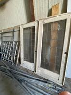 Antieke schuifdeuren glas in lood, Doe-het-zelf en Verbouw, Deuren en Horren, Ophalen, Gebruikt, 80 tot 100 cm, Binnendeur