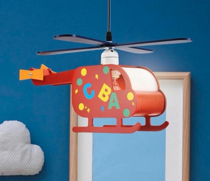 Helikopter lamp Kinderkamer - Helicopter hanglamp kind baby, Kinderen en Baby's, Kinderkamer | Inrichting en Decoratie, Zo goed als nieuw