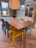 6 Piet Hein Eek eetkamer stoelen Industriell IKEA, Ophalen, Gebruikt, Blauw, Hout